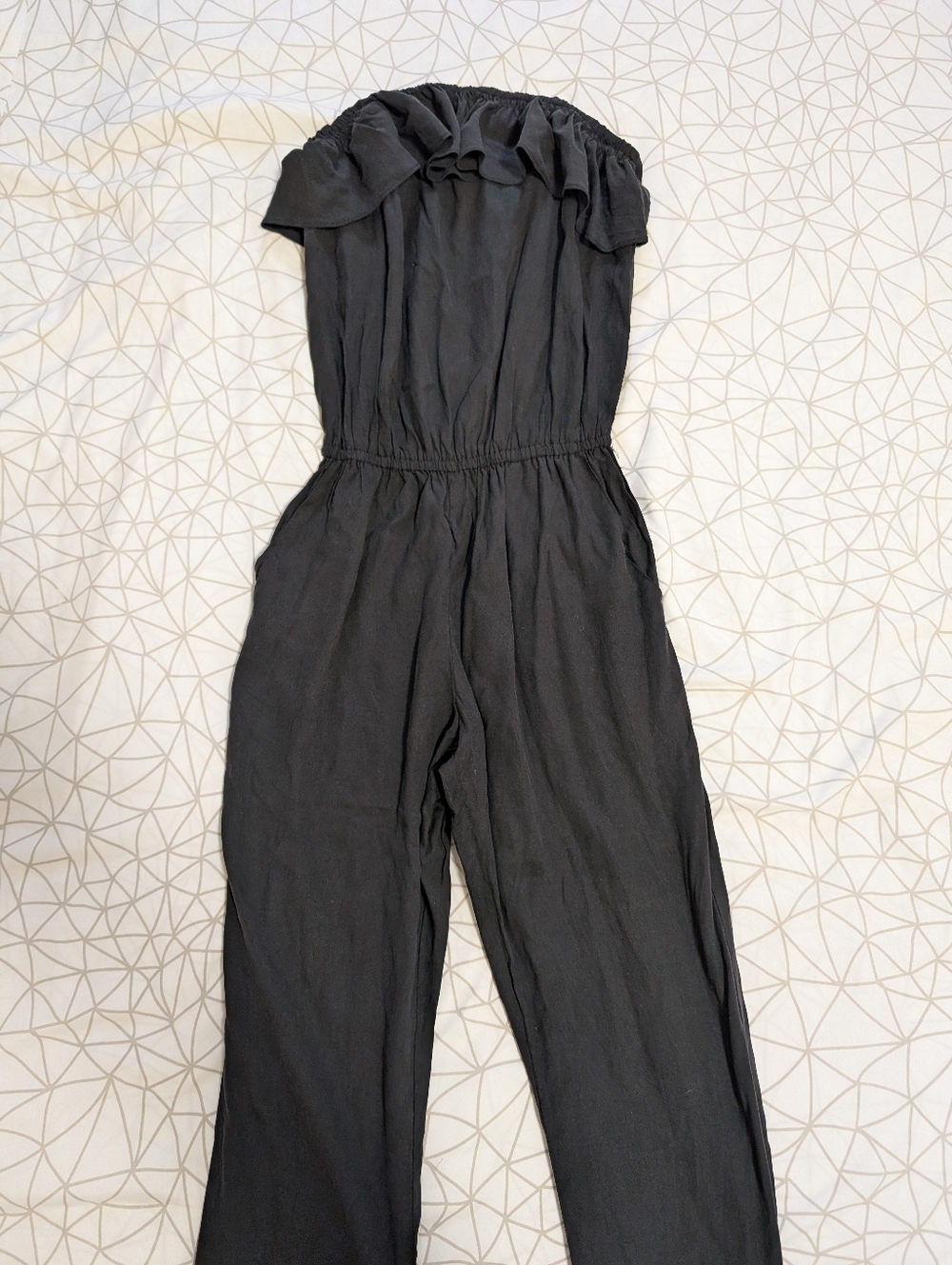 GUESS Black Strapless Jumpsuit
